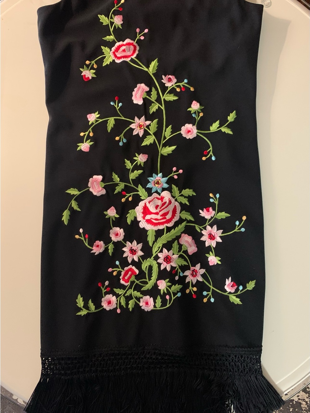 Vintage Black Midi Spaghetti Strap Dress. Hugo Buscati EUC